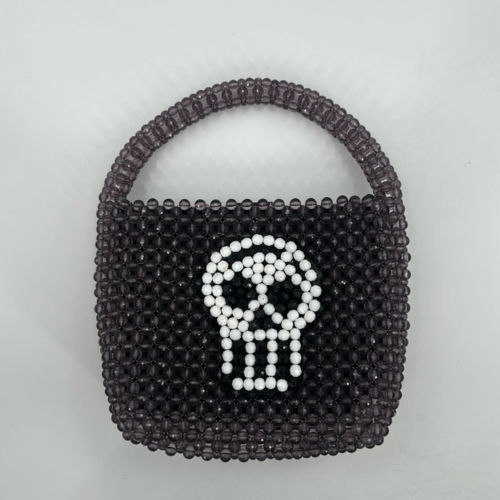 Bouffants & Broken Hearts Kendra Dandy Skull‎ Beaded Tote Bag
